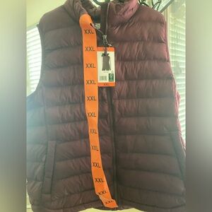 NWT 32 Degrees Heat Puffer Vest Women’s Purple Zip Quilted XXL with pockets
